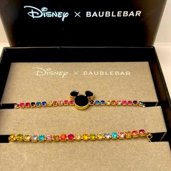 NWT Mickey Mouse Disney Baublebar bracelet set - Picture 1 of 7